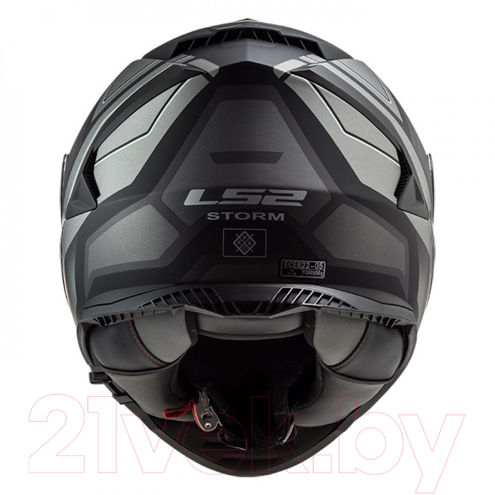 Мотошлем LS2 FF800 Storm Faster (S, черно-серый/матовый) — фото 2