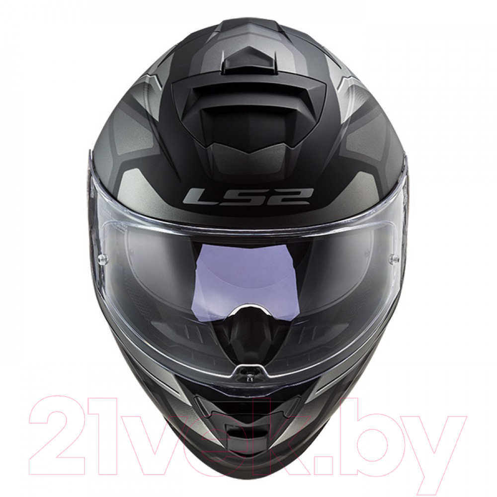 Мотошлем LS2 FF800 Storm Faster (S, черно-серый/матовый) — фото 3