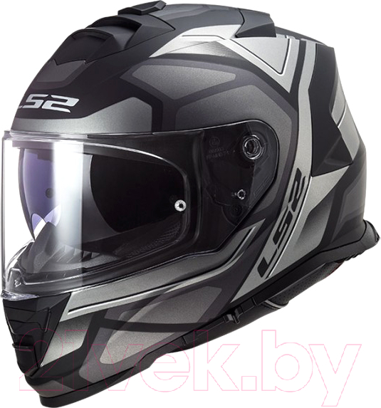 Мотошлем LS2 FF800 Storm Faster (2XL, черно-серый матовый)