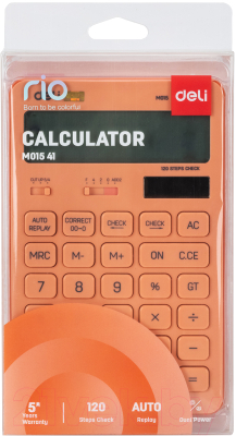 Калькулятор Deli Rio / M01541 (красный)