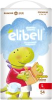 Подгузники детские Elibell Premium L 9-14кг (54шт) - 