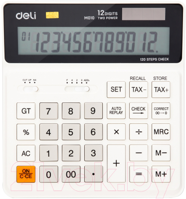 Калькулятор Deli Smart / M01010 (белый)