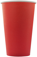Набор бумажных стаканов Паксервис 400мл НВ90-530 / 187190 (50шт, красный) - 