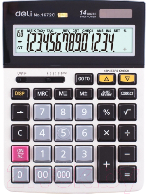 Калькулятор Deli Core / 1672 (серый)