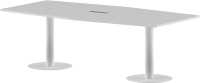 Стол для переговоров Skyland Imago ПРГ-4 2400x1200x750 (белый/белый) - 