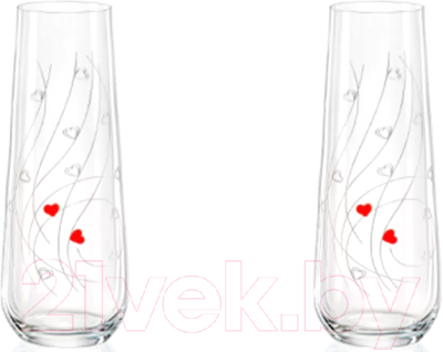Набор стаканов Bohemia Crystalex Sparkly Love 23013/Q9472/250-2 (2шт)