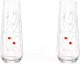 Набор стаканов Bohemia Crystalex Sparkly Love 23013/Q9472/250-2 (2шт) - 