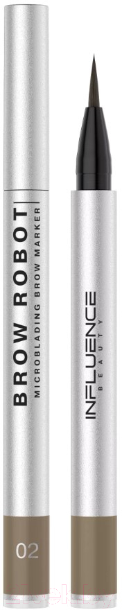 Фломастер для бровей Influence Beauty Brow Robot тон 02 (0.7мл) — фото 2