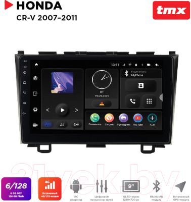 Бездисковая автомагнитола Incar TMX-3702-6