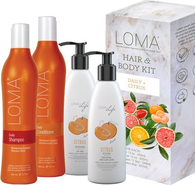 Набор косметики для тела и волос Loma Hair and Body Kit Daily+Citrus Шампунь+Кондиц.+Гель д/д+Лосьон