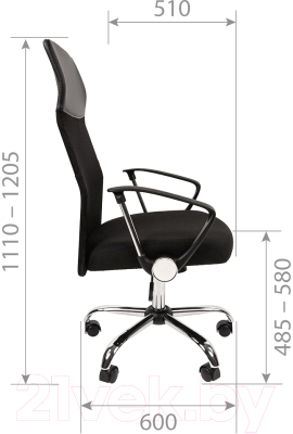 Кресло офисное Chairman 610 N (черный)