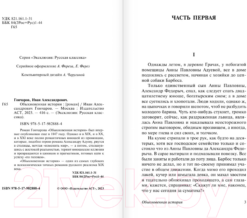 Художественная книга АСТ Обыкновенная история / 9785179828884 (Гончаров И.А.) — фото 2