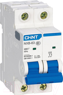 Выключатель автоматический Chint NXB-63S 2P 3А 4.5kA х-ка B (R) / 296771