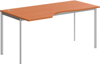Письменный стол Skyland СА-1S(L) 1600x900x755 (груша ароза/алюминий) - 