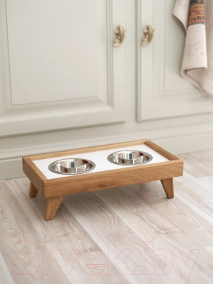 Подставка для мисок Richwood Bowltray 20x35 (белый)