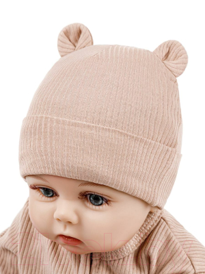 Шапочка для малышей Amarobaby Fashion Bear / AB-OD22-NE16FBe/03-38 (бежевый)