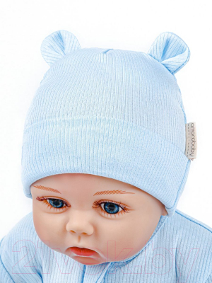 Шапочка для малышей Amarobaby Fashion Bear / AB-OD22-NE16FBe/19-46 (голубой)