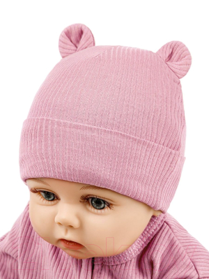 Шапочка для малышей Amarobaby Fashion Bear / AB-OD22-NE16FBe/06-38 (розовый)
