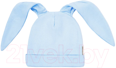 Шапочка для малышей Amarobaby Fashion Bunny / AB-OD22-NE16FBu/19-48 (голубой)