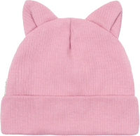 Шапочка для малышей Amarobaby Fashion Cat / AB-OD22-NE16FCa/06-40 (розовый) - 