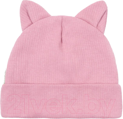 Шапочка для малышей Amarobaby Fashion Cat / AB-OD22-NE16FCa/06-40 (розовый)