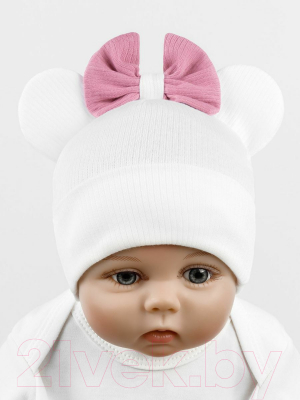 Шапочка для малышей Amarobaby Fashion Mini / AB-OD22-NE16FMi/33-38 (молочный)