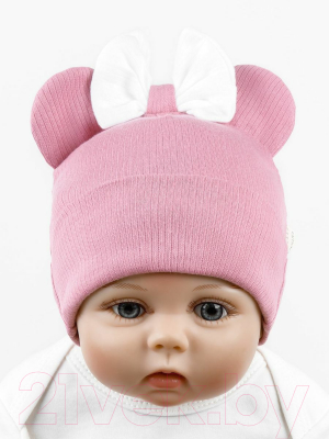 Шапочка для малышей Amarobaby Fashion Mini / AB-OD22-NE16FMi/06-44 (розовый)