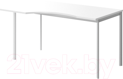 Письменный стол Skyland СА-2S(L) 1400x900x755 (белый/алюминий)