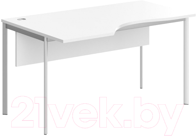 Письменный стол Skyland СА-2SD(L) 1400x900x755 (белый/алюминий)
