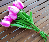 Искусственный букет ForGarden Тюльпаны / BN10698 (7шт, розово-фиолетовый) - 
