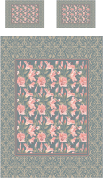 Набор текстиля для спальни Ambesonne Розовые цветы 160x220 / bcsl_78045 - 