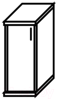 Шкаф-пенал Skyland СУ-2.3(L) с глухой дверью (венге магия)