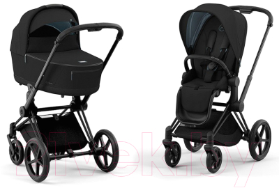 Детская универсальная коляска Cybex Priam IV 2 в 1 (Deep Black/Matt Black)