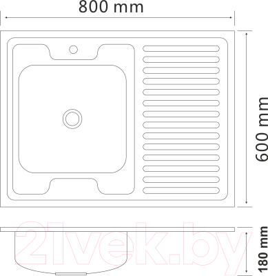 Мойка кухонная РМС MD8-8060L