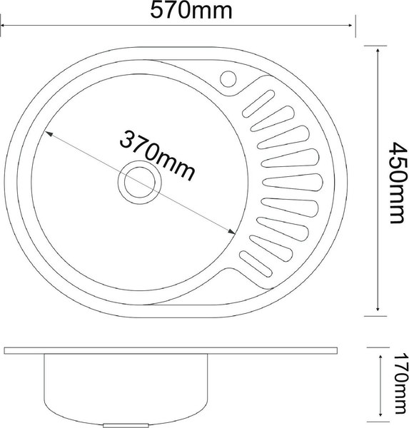 Купить Мойка кухонная РМС MG6-5745OVL в Гродно