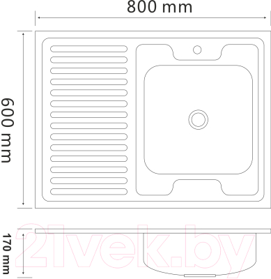 Мойка кухонная РМС MD6-8060R