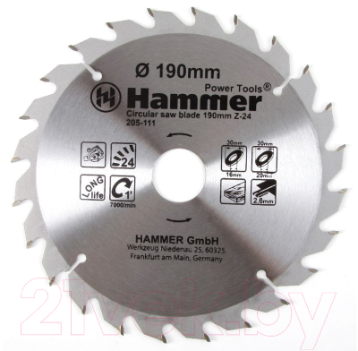Пильный диск Hammer Flex 205-111