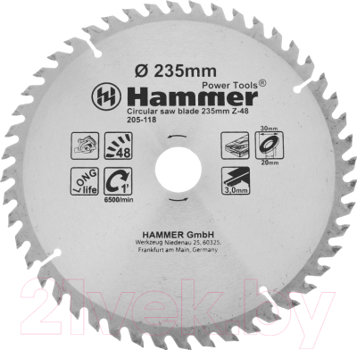 Пильный диск Hammer Flex 205-118