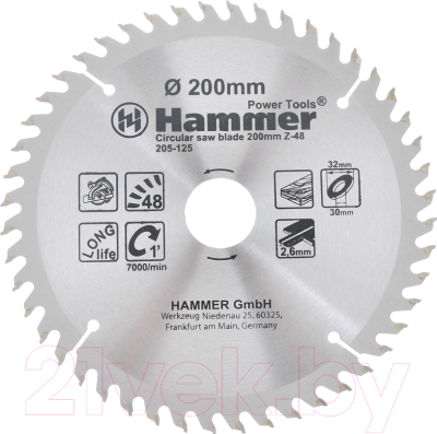 Пильный диск Hammer Flex 205-125