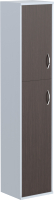 Шкаф-пенал Skyland СУ-1.8(L) с глухой малой и средней дверьми (венге магия/металлик) - 