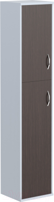 Шкаф-пенал Skyland СУ-1.8(L) с глухой малой и средней дверьми (венге магия/металлик)
