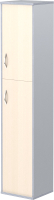 Шкаф-пенал Skyland СУ-1.8(R) с глухой малой и средней дверьми (клен/металлик) - 