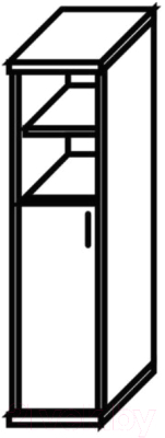 Шкаф-пенал Skyland СУ-1.6(L) с глухой средней дверью (груша ароза)