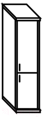 Шкаф-пенал Skyland СУ-1.3(R) с глухой средней и малой дверьми (орех французский)