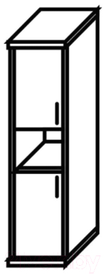 Шкаф-пенал Skyland СУ-1.5 с комплектом глухих малых дверей (белый)