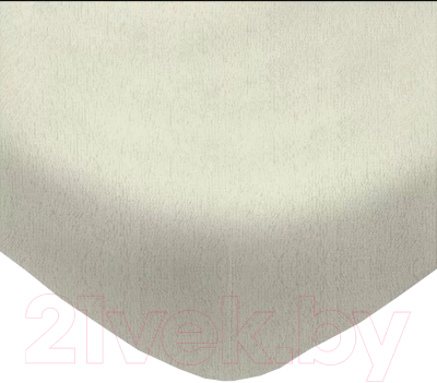 Простыня Luxsonia Махра на резинке 120x200 / Мр0020-6 (молочный)