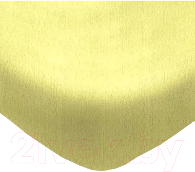 Простыня Luxsonia Махра на резинке 140x200 / Мр0020-3 (нежно-желтый)