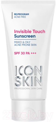 Крем солнцезащитный Icon Skin Invisible Touch SPF 30 для жирной и комбинированной кожи (50мл)