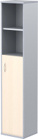 Шкаф-пенал Skyland СУ-1.6(R) с глухой средней дверью (клен/металлик) - 