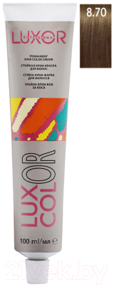 Крем-краска для волос Luxor Professional Luxcolor 8.70 (100мл, светлый блондин интенсивный шоколадный)